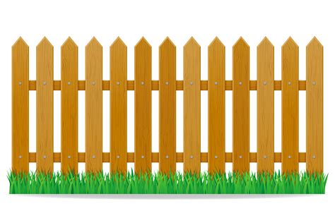 wooden fence vector illustration 492438 Vector Art at Vecteezy