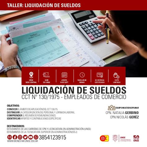 LIQUIDACIÓN DE SUELDOS - Bienestar Estudiantil - UNSE