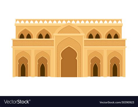 Islamic architecture with pointed arches Vector Image