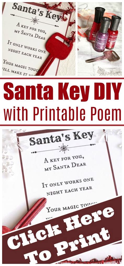 Santa's Magic Key - With Free Printable Poem - Happy Hooligans | Santa's magic key, Christmas ...