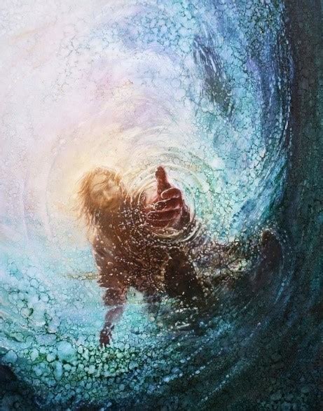 Picture Of Jesus Reaching Through The Water - PictureMeta