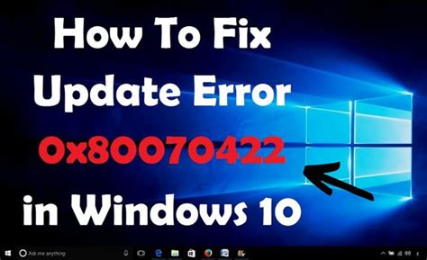 Fix Windows Update Error 0x80070422 | Error code, Microsoft update, Fix it