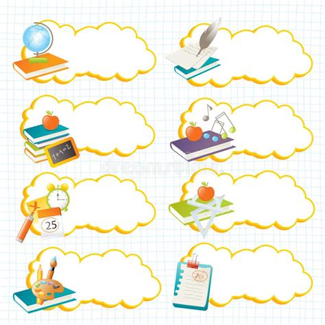 School labels stock vector. Illustration of note, education - 11440966