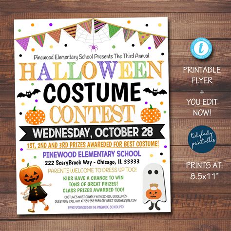 Kids Halloween Costume Contest Flyer | TidyLady Printables