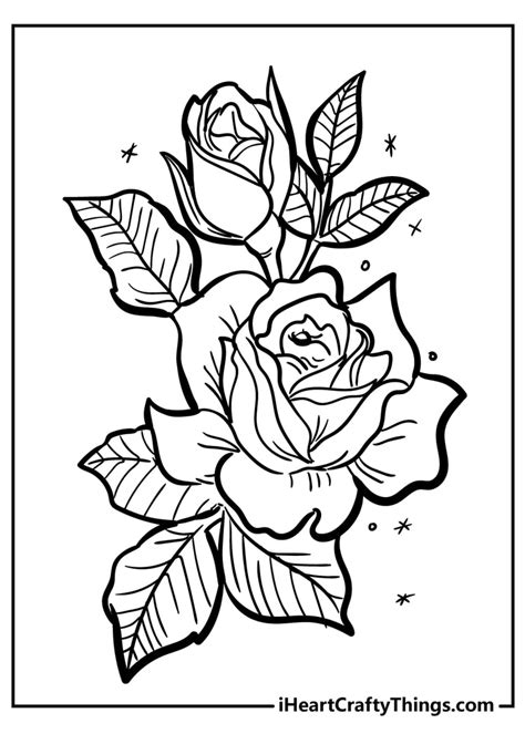 Rose Coloring Pages - Original And 100% Free (2021)