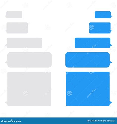 Message Bubbles Vector Icons for Chat. Vector Imessage Bubbles Design Template for Messenger ...