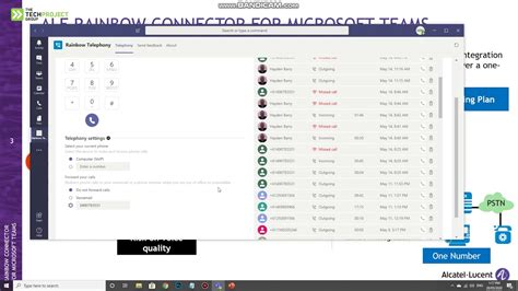 Demonstration of Alcatel-Lucent Enterprise Rainbow Connector over Teams ...