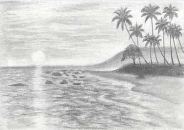 Sunset Sketch Pencil at PaintingValley.com | Explore collection of ...