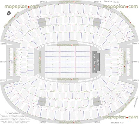 Dallas Cowboy Stadium Seating Chart Interactive - All About Cow Photos