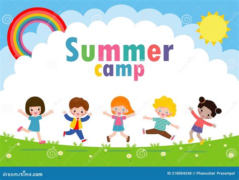 Kids Summer Camp Background Education Template for Advertising Brochure ...