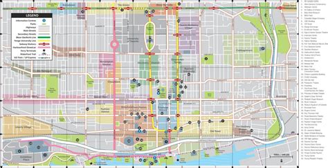 Toronto downtown map - Map of Toronto downtown (Canada)