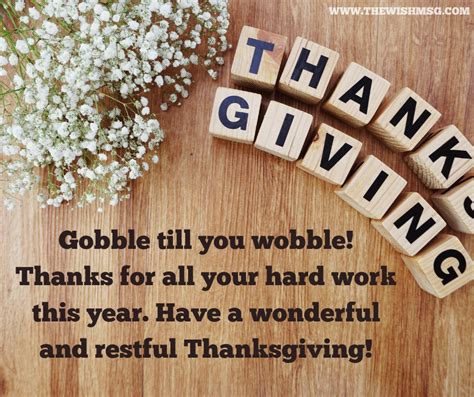 Happy Thanksgiving Messages to Employees - The Wish Message