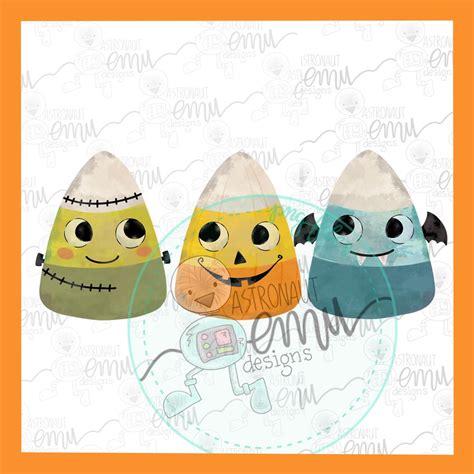 Candy Corn Characters PNG Kids Halloween PNG | Etsy