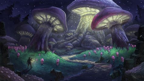 Mushroom Forest Wallpaper