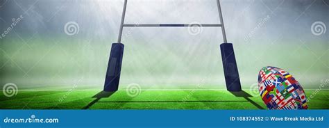 Composite Image of Rugby World Cup International Ball Stock Photo ...