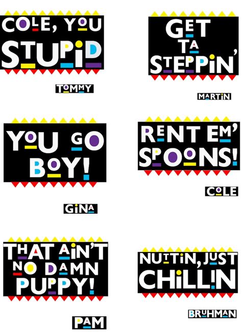 Martin Show Quotes, Funny Martin Quote Printable Stickers, 90's Sitcom ...