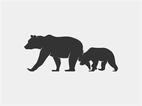 bear vector silhouette 11139378 Vector Art at Vecteezy