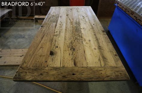 6′ Modern Reclaimed Wood Table for Toronto Home | Blog