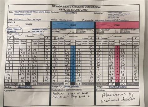 Boxing News: Canelo-GGG 3 Official Scorecard » November 23, 2024