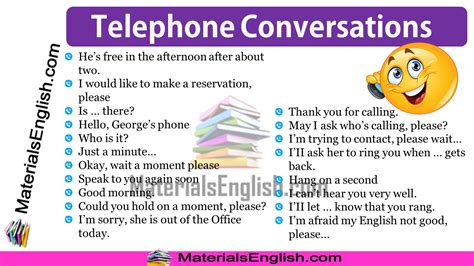 Telephone Conversations – Materials For Learning English