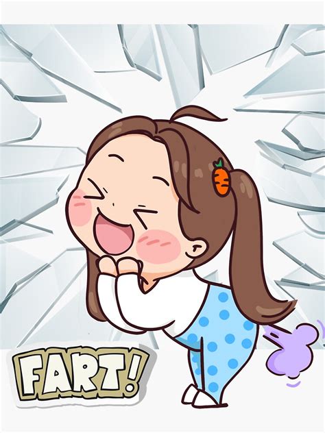 "Girl Farting, Nice Fart, Funny Girl Fart" Sticker for Sale by ...