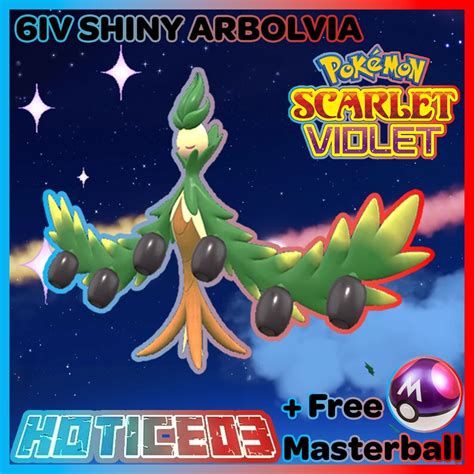 Pokemon Scarlet Violet Shiny Arboliva Max Stats 6IV Master - Etsy