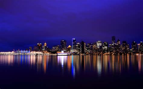 British Columbia Vancouver Night Lights Wallpapers - 1920x1200 - 482401