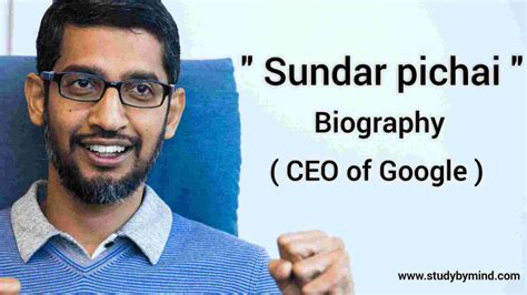 Sundar pichai biography (CEO of google)