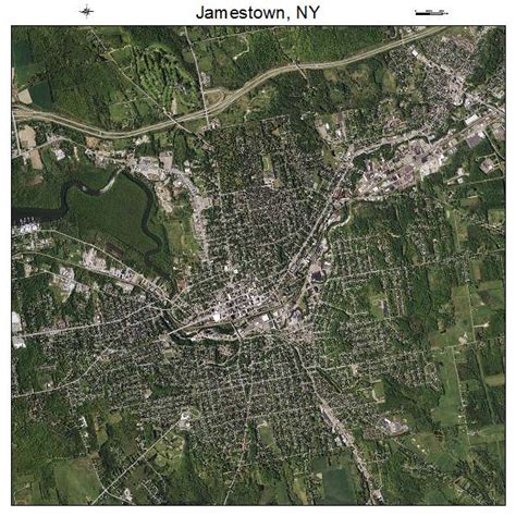 Aerial Photography Map of Jamestown, NY New York