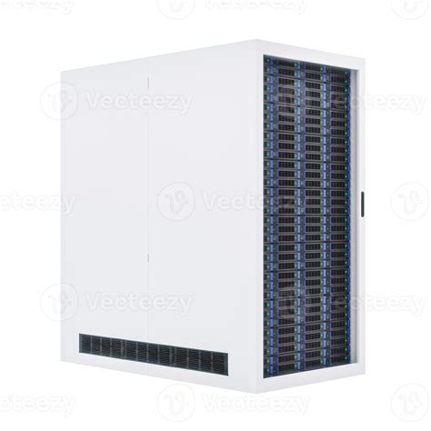 Modern server rack on white background 15174963 Stock Photo at Vecteezy