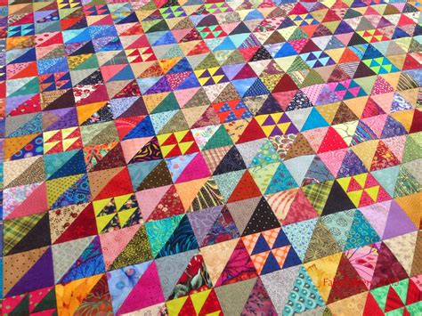 Fabadashery: Half Square Triangle (HST) Scrappy Quilt