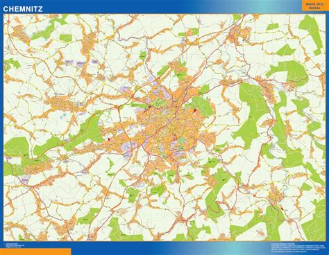 Chemnitz biggest wall map in Germany | Biggest wall maps of the world.