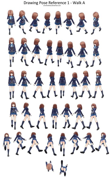 Anime Poses Walking ~ Anime Walk Pose | Boduwasu