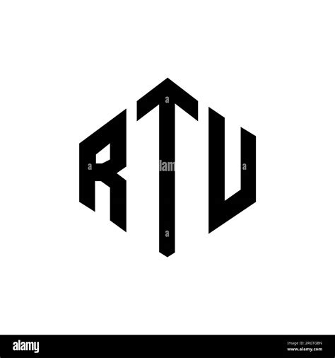 RTU letter logo design with polygon shape. RTU polygon and cube shape logo design. RTU hexagon ...