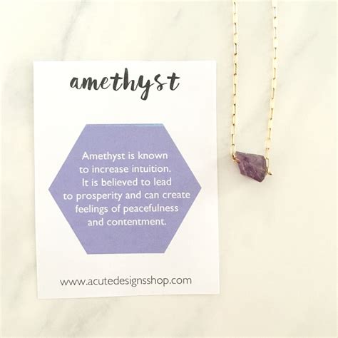 Amethyst - Healing Crystal Necklace, Healing gemstone, February – Acute Designs