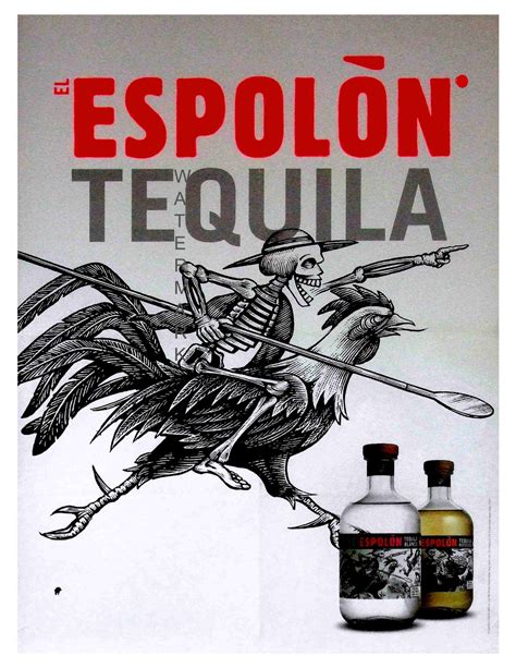 ESPOLON TEQUILA, Rare 1890 13 x 10 inch Advertising Giclee Canvas Print - Art