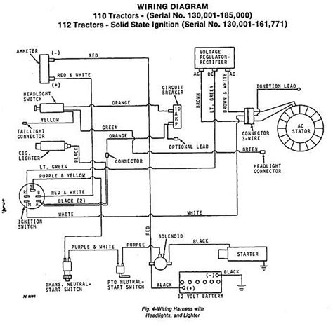 Wiring Diagram John Deere 110 Lawn Tractor - Wiring Digital and Schematic