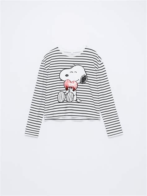 Snoopy Peanuts™ striped T-shirt - T-shirts - CLOTHING - Girl - Kids - | Lefties UAE - ABU DHABI ...