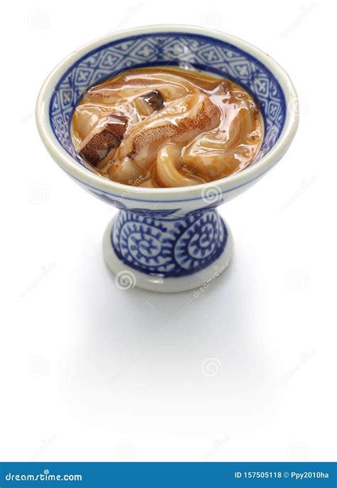 Ika No Shiokara, Salted Fermented Squid Meat and Liver, Japanese Food Stock Photo - Image of ...