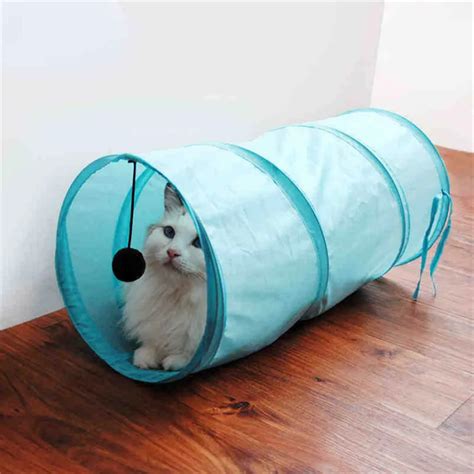 50cm Long Solid Cat Tunnel Cats Funny Toys Foldable Tent House 3 Color Polyester Toys Play ...