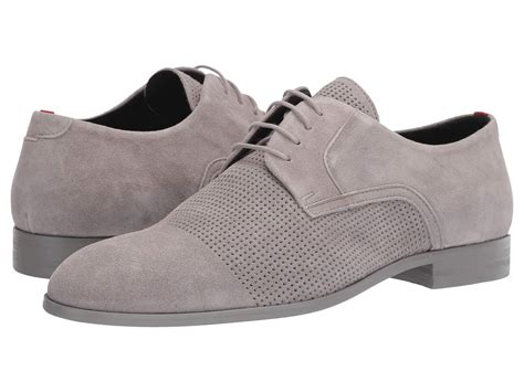 BOSS Smart Suede Derby By Hugo (light Grey) Men's Shoes in Gray for Men - Lyst