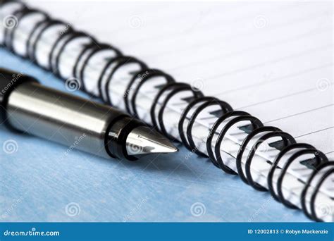 Pen and Spiral notebook stock image. Image of spiral - 12002813