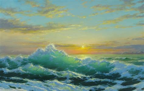 Painting of an Ocean Sunset by George Dimitriev