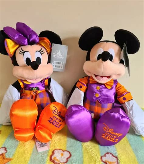 DISNEY STORE MICKEY And Minnie Mouse Halloween 2021 Plush Toy Set £36.00 - PicClick UK