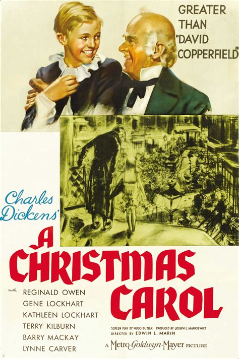 A CHRISTMAS CAROL, Original Vintage Charles Dickens Movie Lobby Card ...