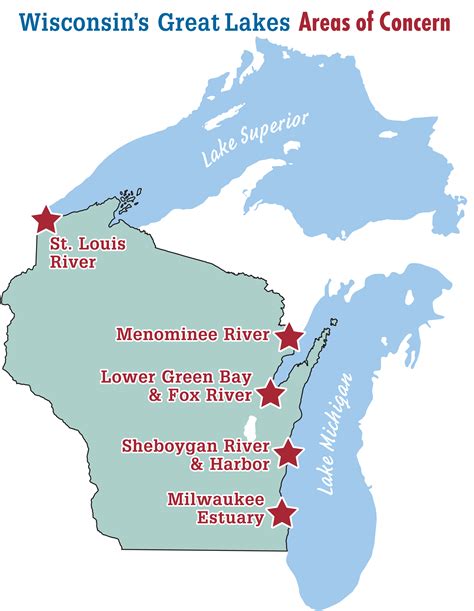 Wisconsin Major Rivers Map