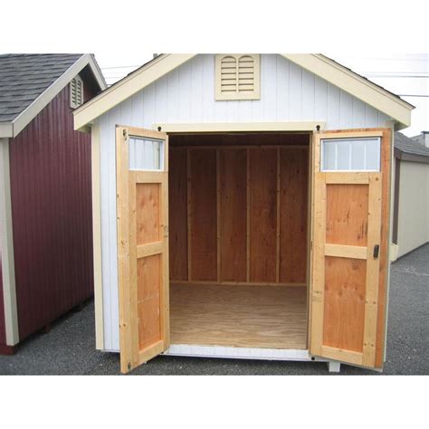 Colonial Williamsburg 10 ft. x 12 ft. Wood Storage Shed DIY Kit with Floor Kit 10x12 WCGS-WPNK ...