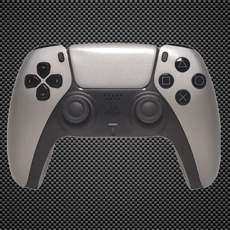 Metallic Silver Themed PS5 Custom Dualsense Controller – Primzstar Modz