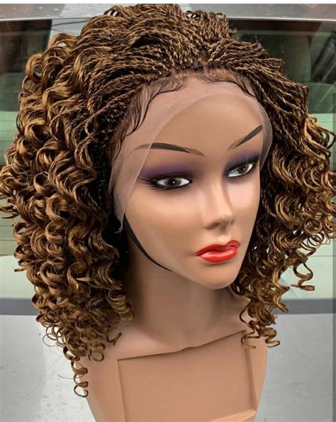 BRAIDED WIG. Full Lace Frontal braided wig. Nigeria woman | Etsy