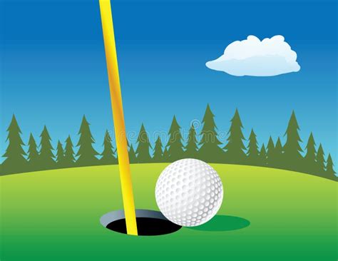 Golf Ball And Hole stock vector. Illustration of inside - 24318111